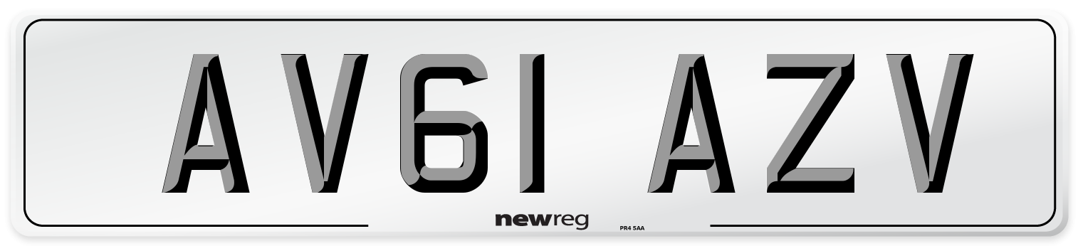 AV61 AZV Number Plate from New Reg